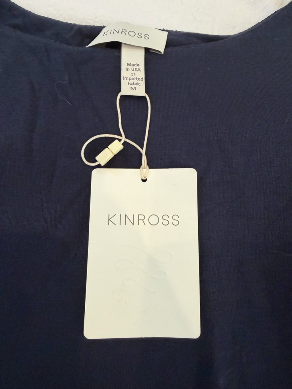 NWT Kinross Cashmere navy women’s dress dusk soft flowy comfortable - Picture 6 of 7